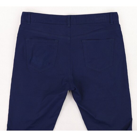 Peter Millar EB66 Golf Pants Mens 36/32 Blue Performance 5 Pocket Chino FLAW - Picture 4 of 13